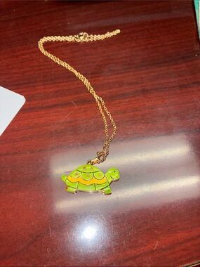 Cute Green Turtle Pendant Necklace - Women Jewelry